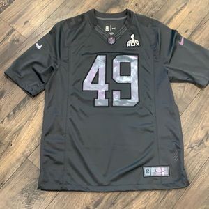 Nike NFL Superbowl XLIX 49 Limited Edition Grey Commemorative Jersey Large